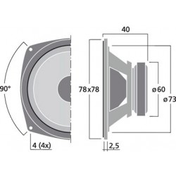 MONACOR SP-30 Full Range Loudspeakers 8cm