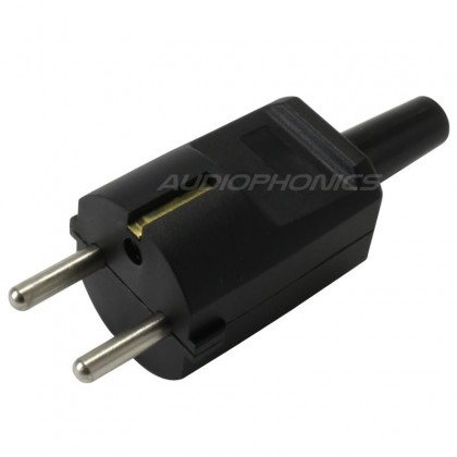 SCHUKO Connector Black 250V 16A Ø 8mm