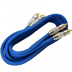 Câble de Modulation RCA Stéréo Plaqué Or (La paire) 1.5m