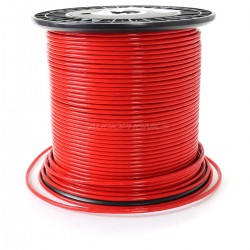 ELECAUDIO FC125TC Fil de Câblage Cuivre OCC PTFE/PVC 2.5mm² (Rouge)