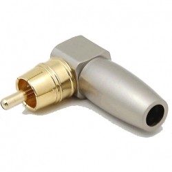 WM AUDIO RCA connector 90° angled Gold Plated Ø6.2mm (Unité)