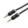 Interconnect Cable Jack 3.5mm to Jack 3.5mm 4 poles Gold Plated Black 1m