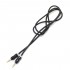 Modulation Cable Jack 3.5mm to Jack 3.5mm 4 poles Gold Plated Black 1m