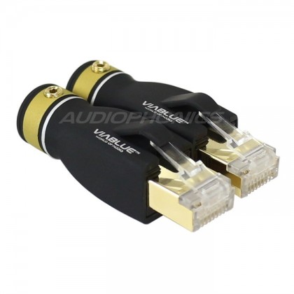 VIABLUE T6s Prise RJ45 CAT6 plaquée Or 24K (La Paire)