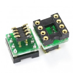 Adaptateur Tulipe SOIC 8 Clipsable à Souder sur Circuit Imprimé