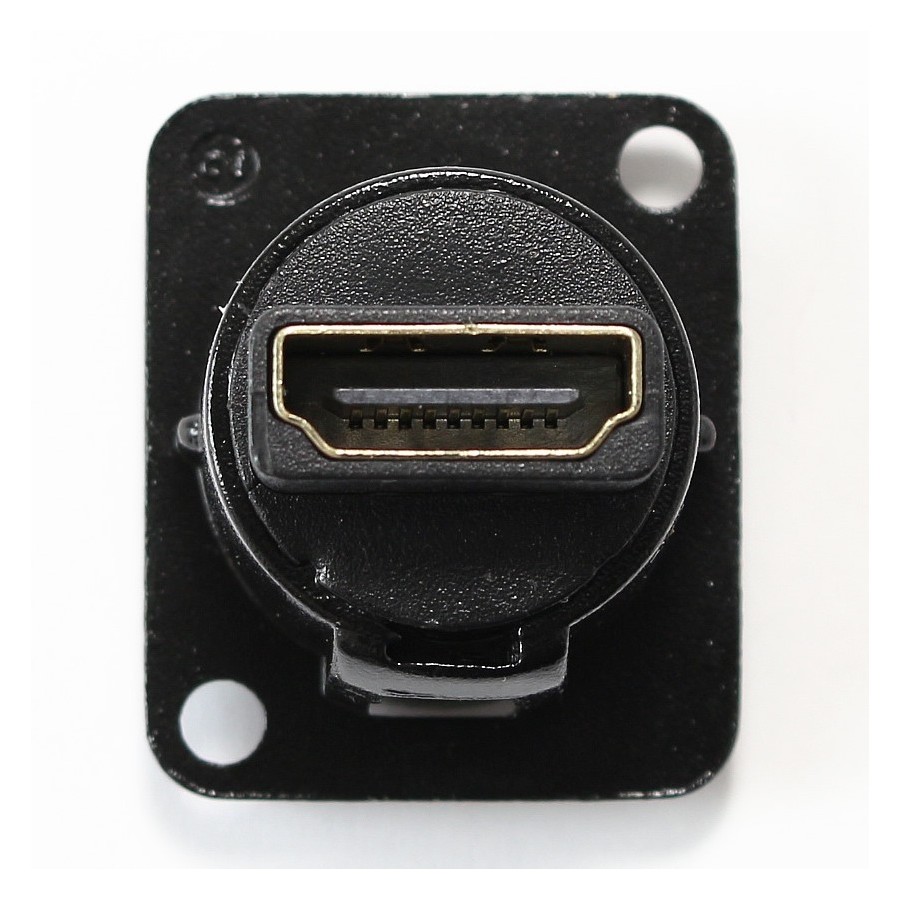 Panel Mount HDMI female to HDMI female Black (Unit) - Audiophonics