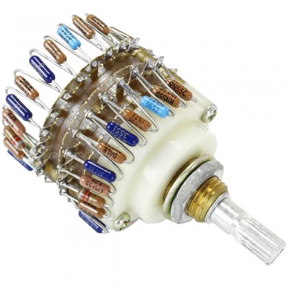 Potentiomètre Commuté Vishay Dale 23 Positions Ø6mm Axe cranté Stéréo 50K