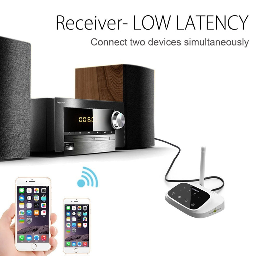 Avantree Oasis C - Émetteur/Récepteur Bluetooth 2-en-1 Pour TV, Double Connexion, Sans Latence, Idéal Casque Et Enceinte