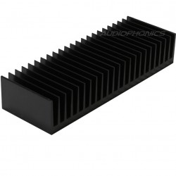 Radiateur Dissipateur Thermique Anodisé 175x60x33mm Noir