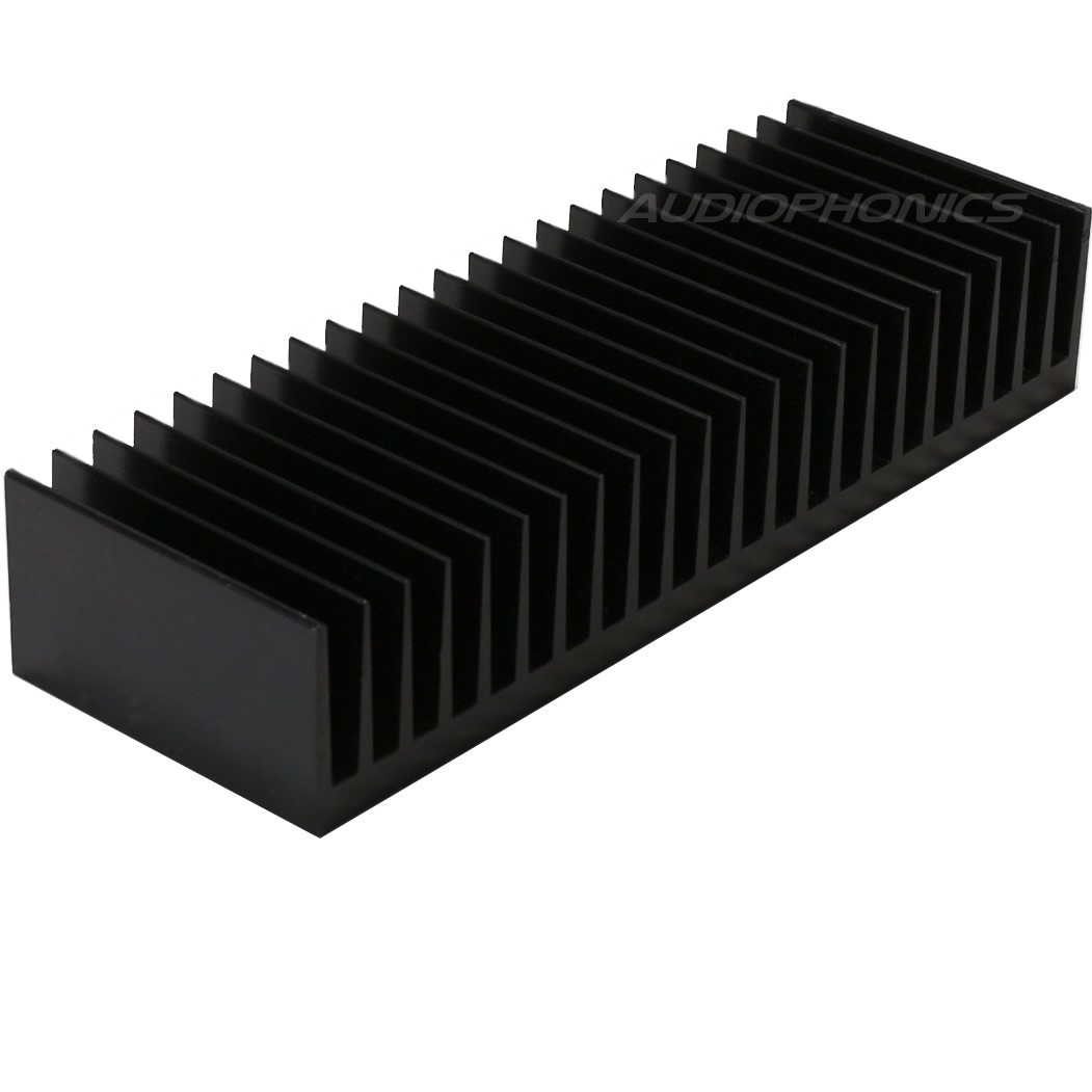 Radiateur Dissipateur Thermique Anodisé 176x60x33mm Noir