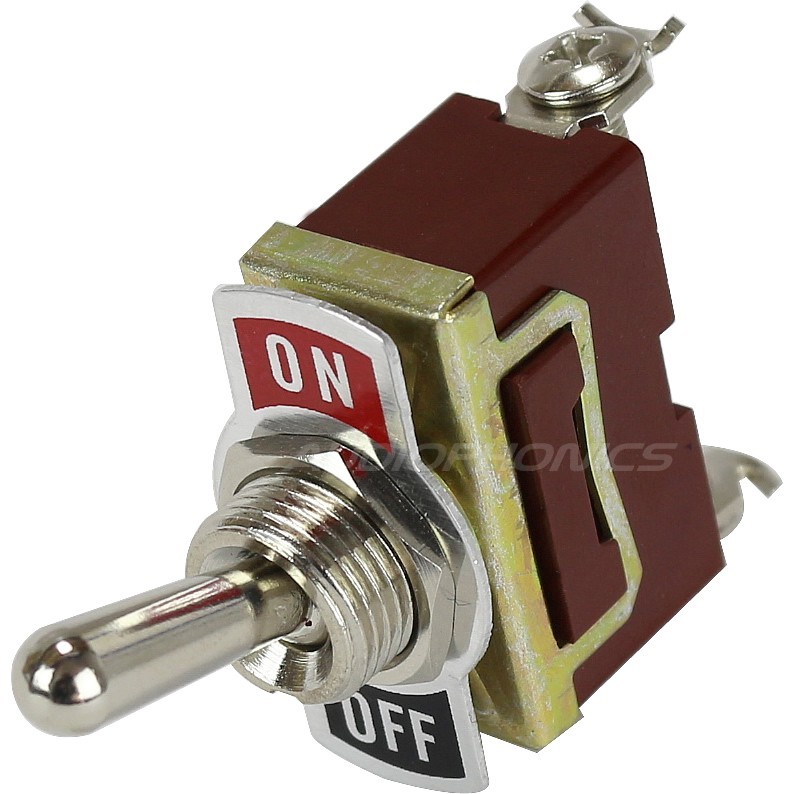 Aviation Type 1 Pole 2 Positions Toggle Switch 2 Pins ON-OFF 250V 15A
