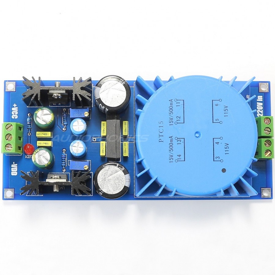 Module d'Alimentation linéaire régulé AC-DC LM317 / LM337 24V 1A -  Audiophonics