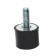 Rubber spacer M4x14mm Silent bloc Anti-vibration (Unit)