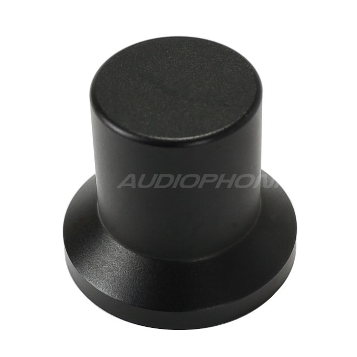 Knob Aluminum D Shaft 22x25x17mm Ø6mm Black