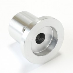Knob Aluminum D Shaft 22x25x17mm Ø6mm Silver