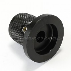 Knob Aluminum Grip D Shaft 22x25x17mm Ø6mm Black
