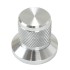 Knob Aluminum Grip D Shaft 22x25x17mm Ø6mm Silver