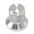 Knob Aluminum Grip D Shaft 25x30x22mm Ø6mm Silver