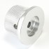 Knob Aluminum Grip D Shaft 30x38x25mm Ø6mm Silver