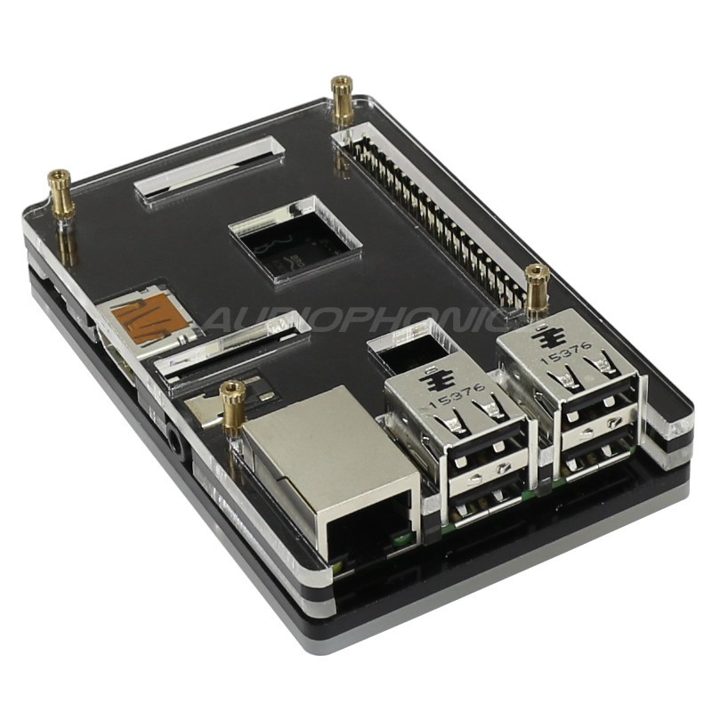 KIT Boitier Ultra Plat acrylique pour Raspberry Pi 3 / Pi 2