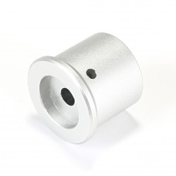 Knob Aluminum D Shaft 30x25x26mm Ø6mm Silver