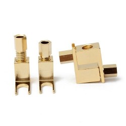 Copper Spade Plugs Gold plated Ø 6mm for McINTOSH MC275 (x4)