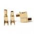 Spade Plugs for Vintage Amplifier Gold Plated Copper Ø6mm (Set x4)