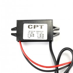 CPT Convertisseur DC-DC 12V / 5V 3A 15W avec micro USB