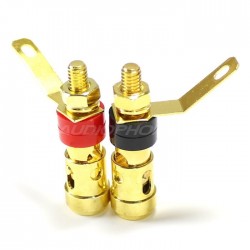 Isolated Clamp terminals Gold Plated Ø4mm (Pair)