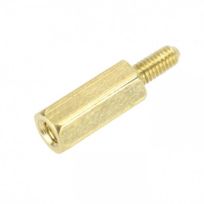 Entretoise Laiton M2.5x6mm pas de vis (x10)