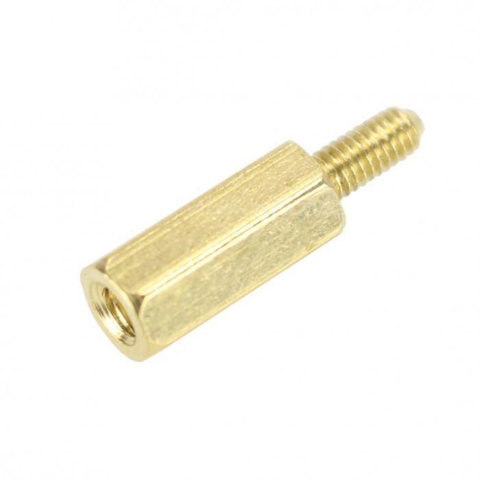 Brass Spacers Male / Female M2.5x10 + 6mm (x10)