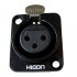 HICON Female XLR Plug Gold Plated