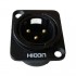 HICON Male XLR Plug Gold Plated