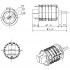 ALLO Potentiomètre Commuté 24 Positions 4 Pôles Axe Méplat 10K Ohm Ø6mm