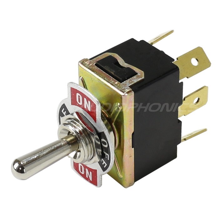 2 Poles 3 Positions Aviation Type Toggle Switch 6 Pins ON-OFF-ON 250V 15A
