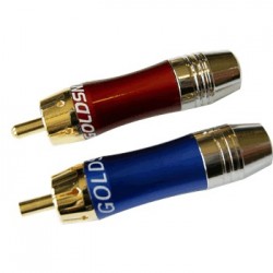 Connecteurs RCA Goldsnake rouge et bleu Ø7mm (La paire)