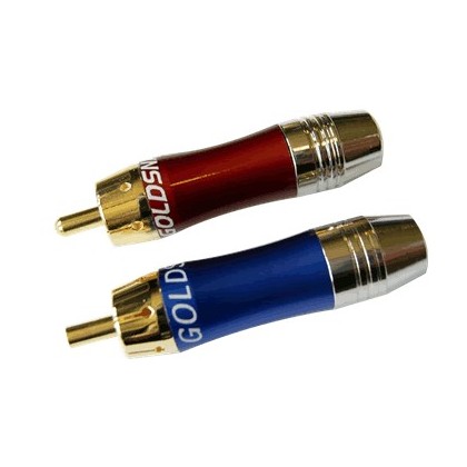 Connecteurs RCA Goldsnake rouge et bleu (la paire)