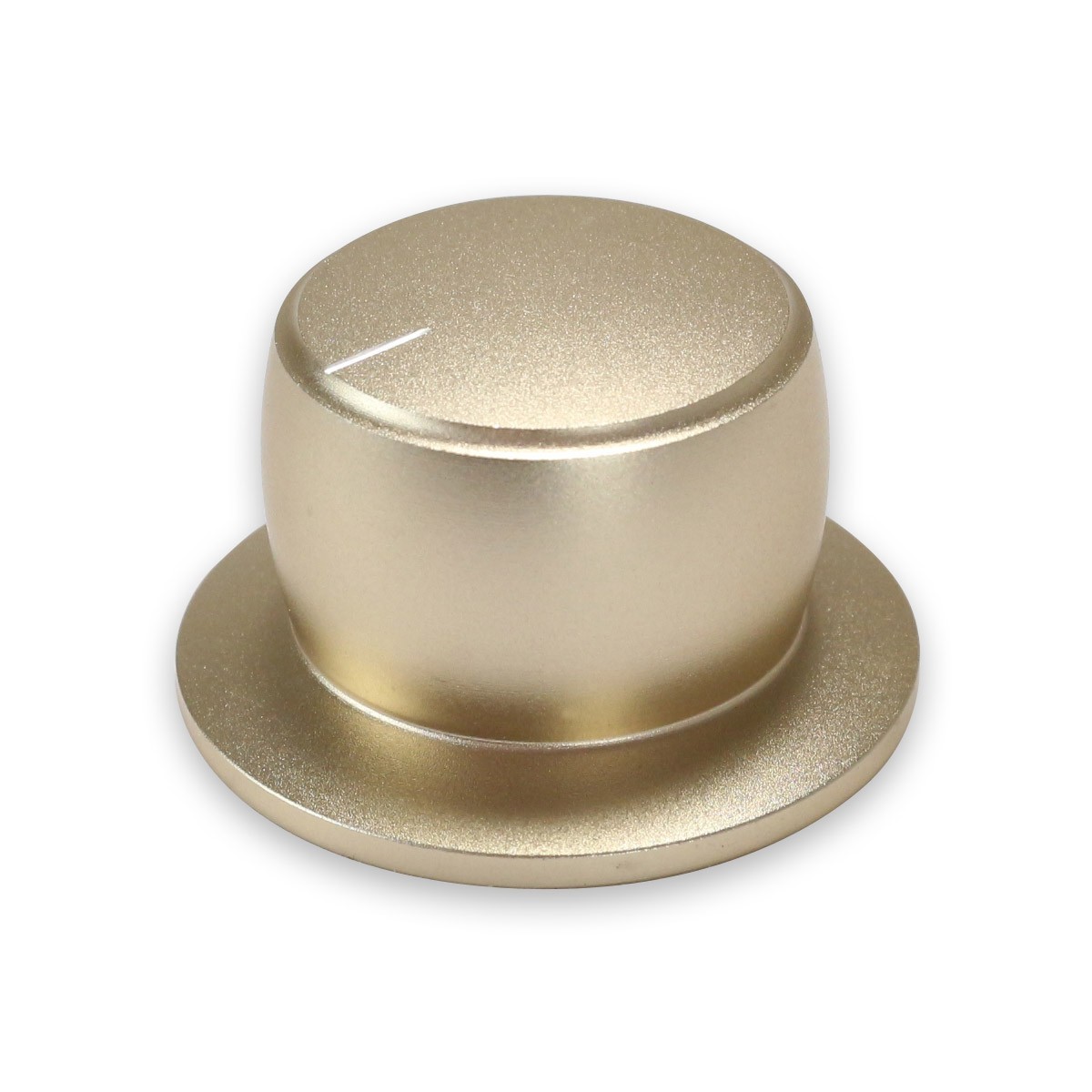 Knob Aluminium D Shaft 38x22mm Ø6mm Gold