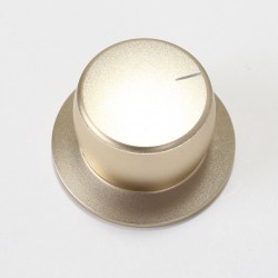 Knob Aluminium D Shaft 38x22mm Ø6mm Gold