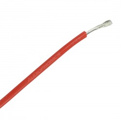 Mono-conductor silicon cable 16AWG 1.27mm² (Red)