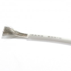 Mono-conductor silicon cable 1.27 mm² (white)