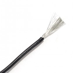 Mono-conductor silicon cable 0.5 mm² (black)