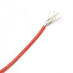 Câble Mono-conducteur multibrin silicone 0.33 mm² (rouge)