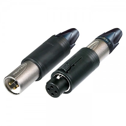 Neutrik NC4MX-B XLR Connector Male 4 Pin Or Plated Ø 8mm (Unit)