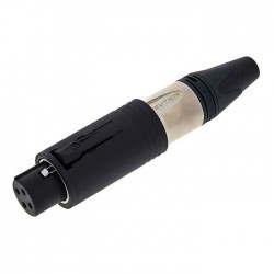 Neutrik NC4MX-B Connecteur XLR Mâle 4 Pôles plaqués Or Ø 8mm (Unité)