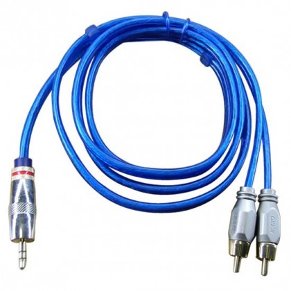 Câble de Modulation JACK 3.5mm - 2 RCA Stéréo Plaqué Or 3m