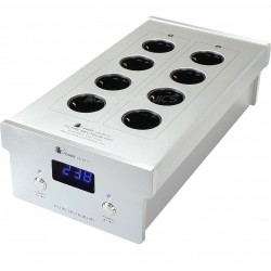 BADA LB-6610 Filtre Secteur 8 Ports Schuko plaqués Or Argent