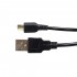 Male USB-A to Male Micro USB-B Power Cable with Switch 22AWG 1m