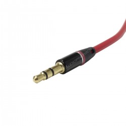 Interconnect Jack 3.5mm to Jack 3.5mm Cable 3 Poles Red 0.15m