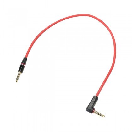 Câble d'Interconnexion Jack 3.5mm vers Jack 3.5mm Coudé 4 pôles Rouge 0.30m